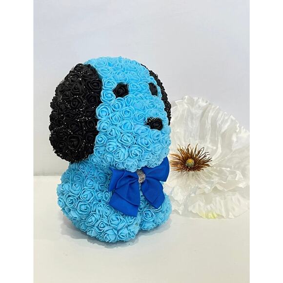 Handmade Cute Blue Pup Snoopy From Roses